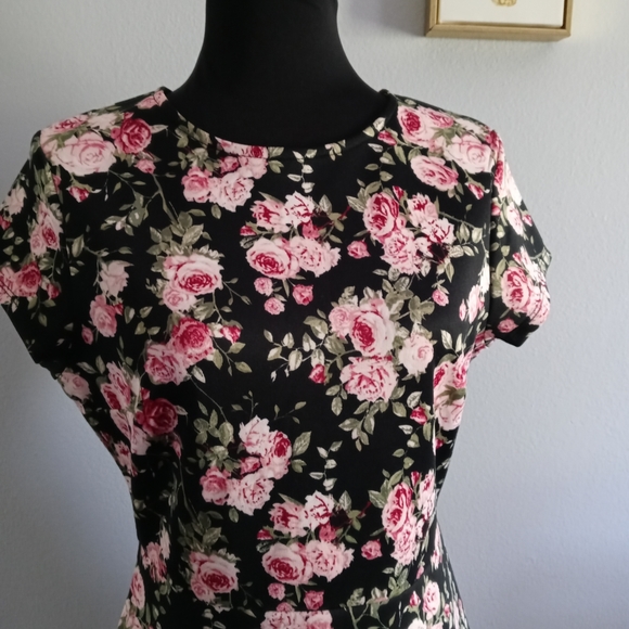 Rosie Harlow Dress  Girl   Large  Zipper Floral Ruff Short Sleeves High Neck New - Picture 3 of 7